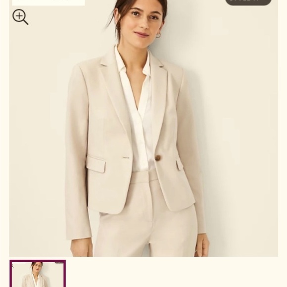 Ann Taylor Jackets & Blazers - Ann Taylor Cream Stretch TwillBlazer, lined, size 10